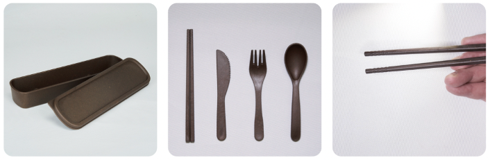 ケースまで丸ごと洗える嬉しい4点セット!PLA cutlery set