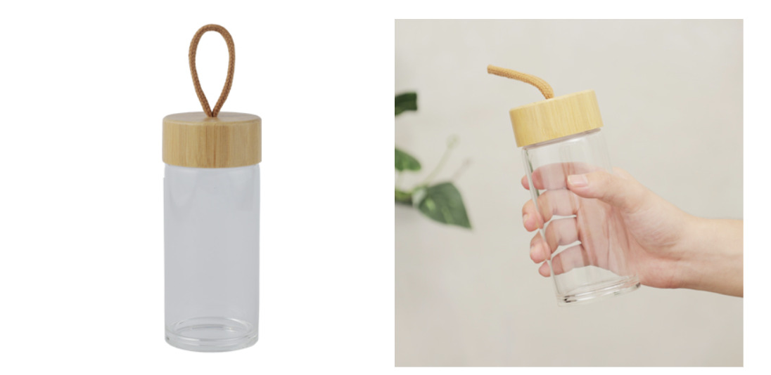 天然竹の蓋がおしゃれ!スタイリッシュに使える『SUS Bamboo Glass Bottle(竹蓋ガラスボトル)』