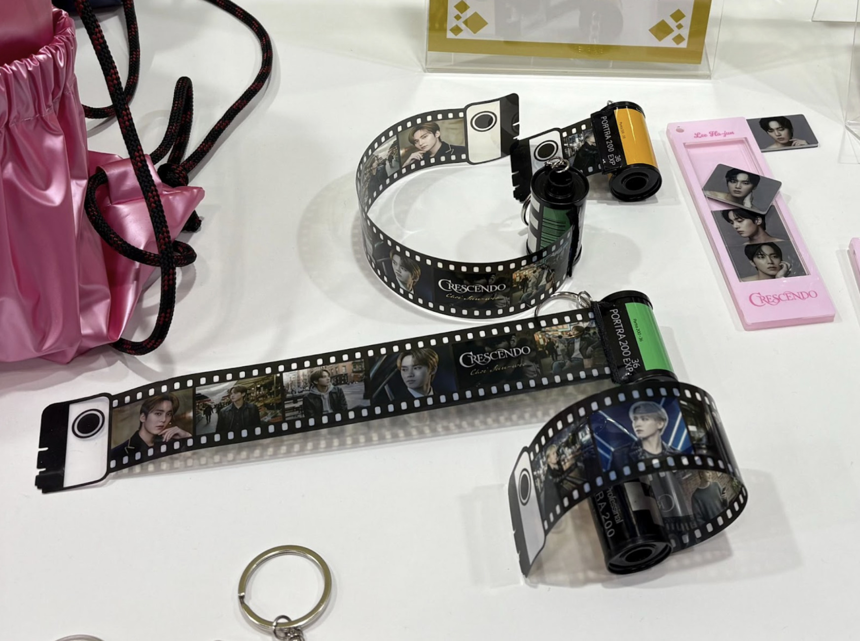 体験型グッズのロールフィルム風キーホルダー