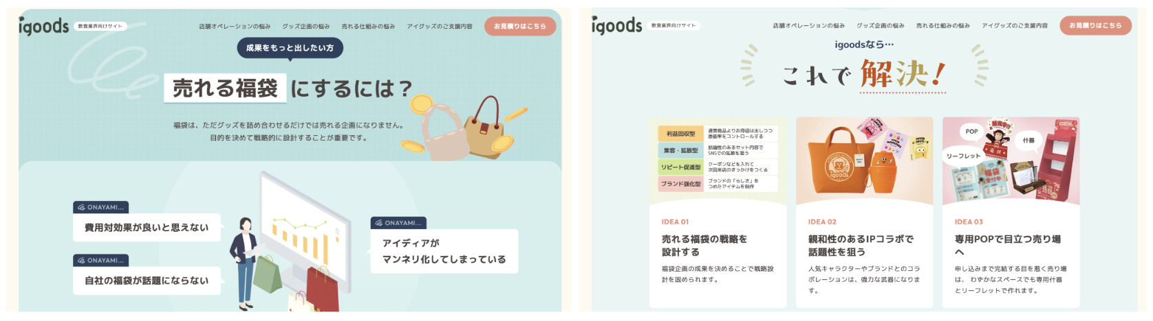 コンテンツ1. 「飲食向け福袋の利益構造」のお悩み解決策