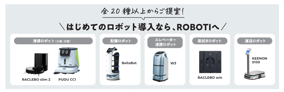 画像の他にも多数ロボットを展開中
